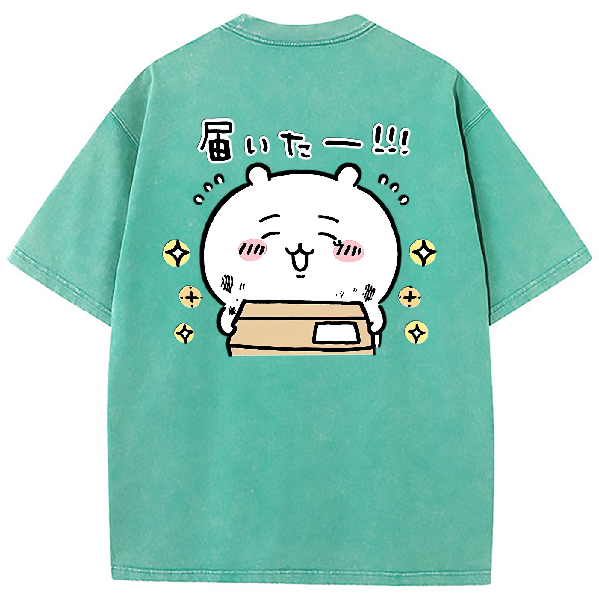 （画像用） ちいかわ ちいかわ Chii-kawa chiikawa 綿100% ヴィンテージ風 半袖Tシャツ（背面プリント）